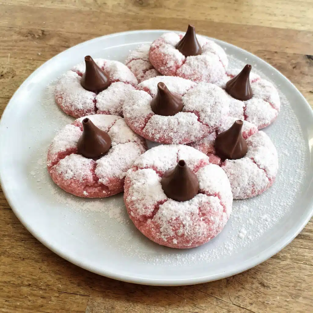 Strawberry Kiss Cookies are soft, buttery, and absolutely gorgeous! Perfect for Valentine's Day or any special occasion