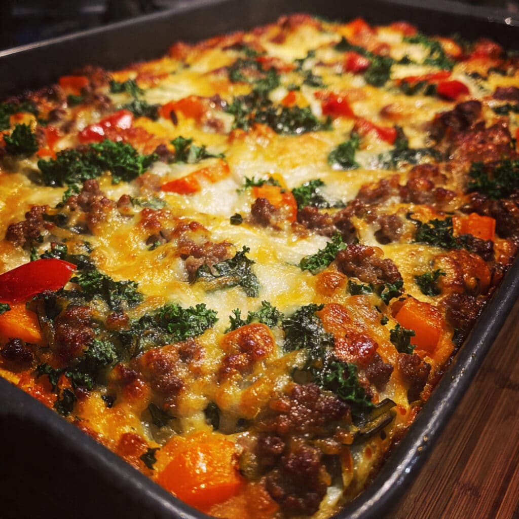 Sheet Pan Ground Beef and Veggie Bakes 8 Sheet Pan Ground Beef and Veggie Bakes: Your new favorite healthy weeknight dinner! Roasted vegetables, seasoned beef, and an optional tangy sauce come together in under 40 minutes