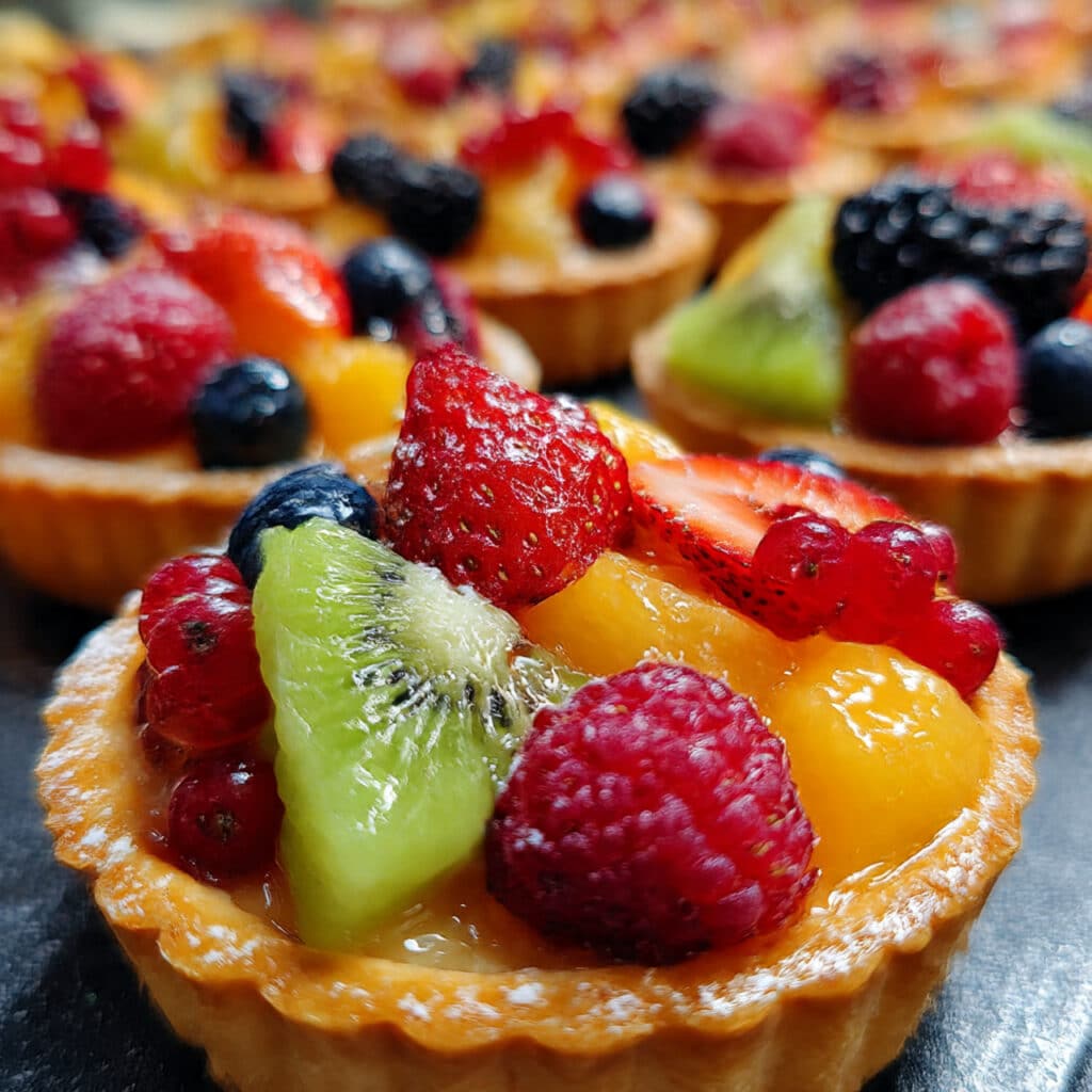 Homemade Parisian Fruit Tarts that taste like they're straight from a French pâtisserie! Buttery cookie crust, silky pastry cream, and gorgeous glazed fresh fruit