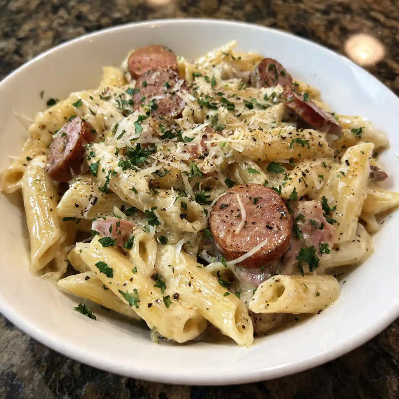 Creamy Kielbasa Pasta