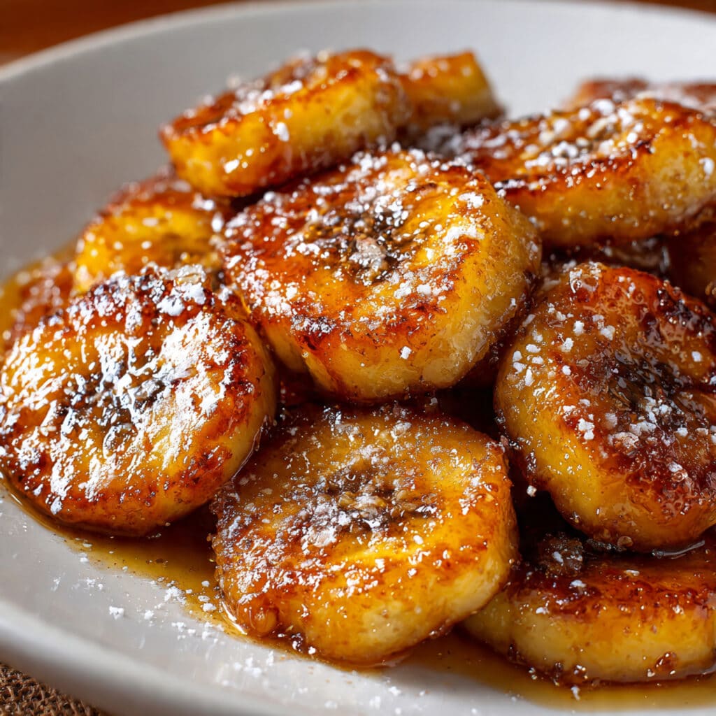 Pan Fried Cinnamon Bananas are ready in just 10 minutes and swimming in the most delicious caramelized honey-butter sauce!
