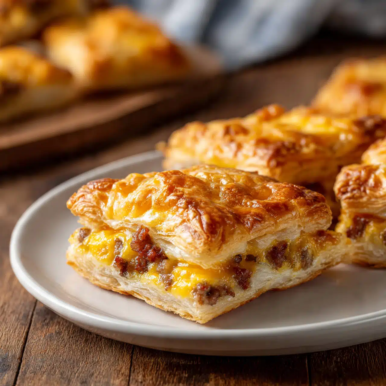 Breakfast Stuffed Puff Pastry Bars