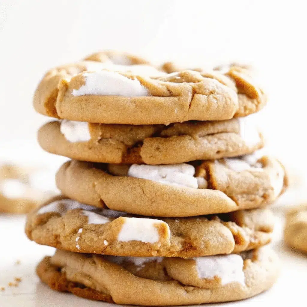 Fluffernutter Butter Cookies are soft, chewy peanut butter cookies stuffed with sweet marshmallow fluff—pure nostalgic comfort in every bite