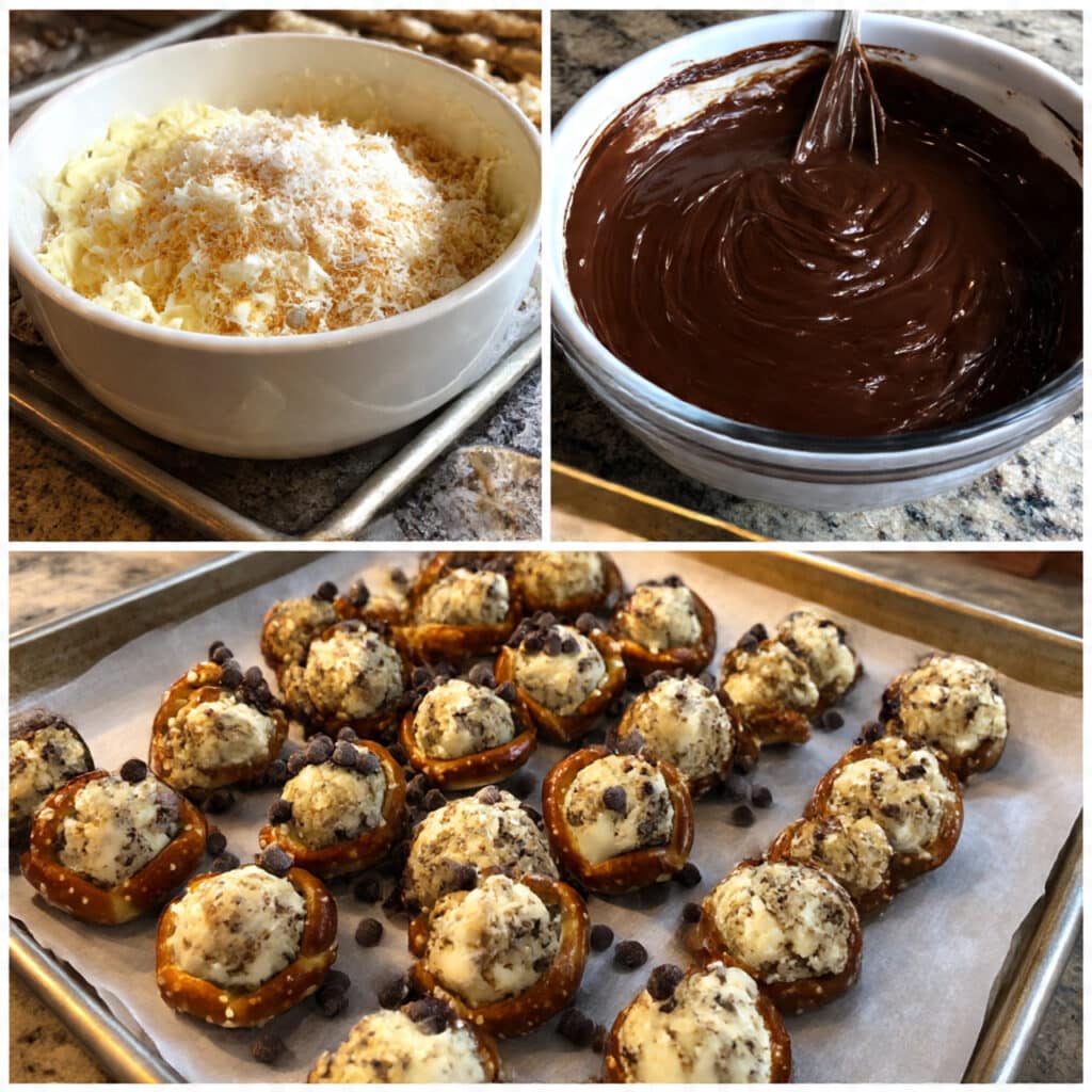 ookie Dough Pretzel Bites are the ultimate sweet and salty treat! Edible cookie dough meets crunchy pretzels and rich chocolate coating