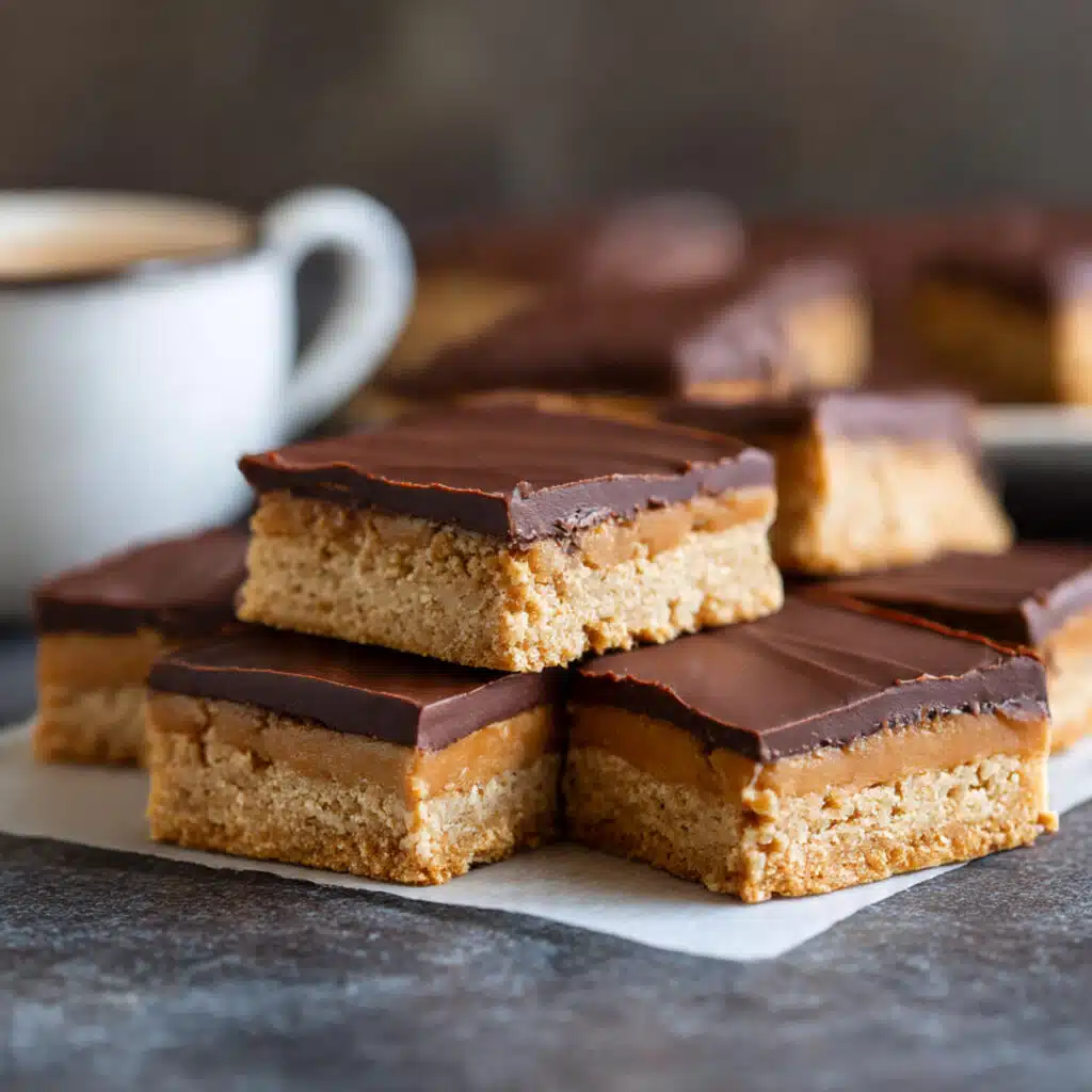 no-bake Lunch Lady Peanut Butter Bars taste exactly like the cafeteria classic! Creamy peanut butter base + smooth chocolate topping = pure nostalgia.