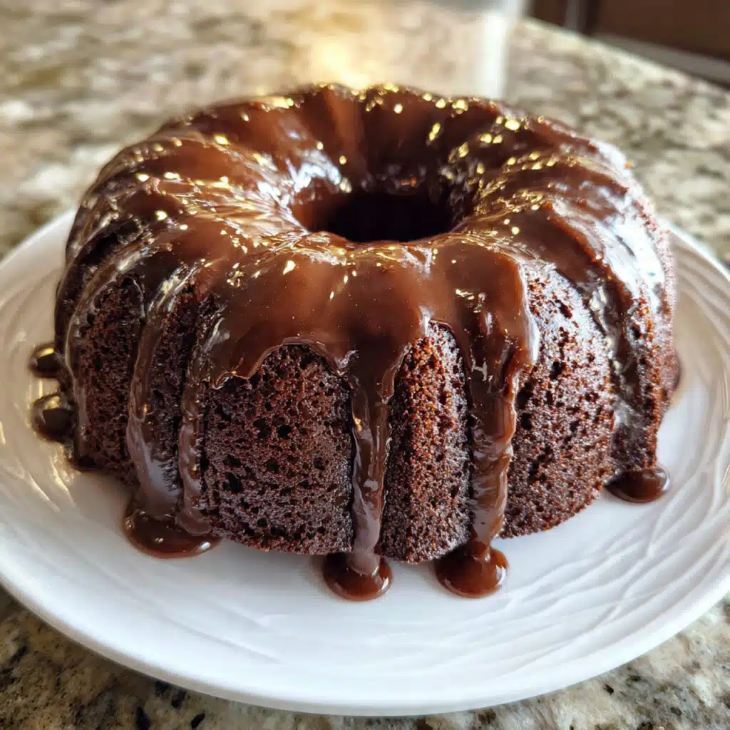 hocolate bundt cake made with cake mix — incredibly moist, rich, and so easy! Perfect for any celebration or whenever you need a chocolate fix