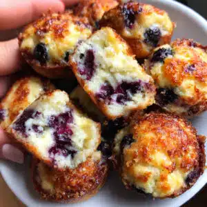 Fluffy Blueberry Lemon Pancake Bites — bite-sized breakfast perfection that's easy to make and impossible to resist!