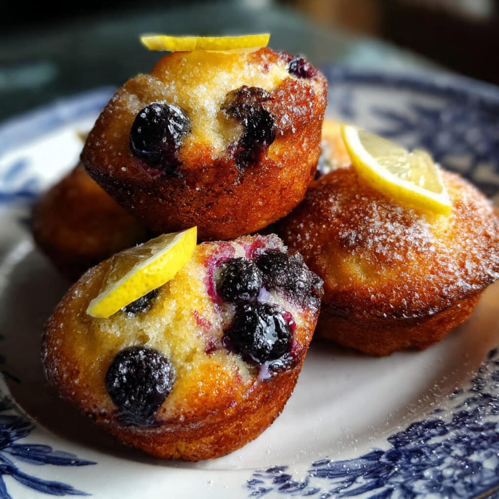 Fluffy Blueberry Lemon Pancake Bites — bite-sized breakfast perfection that's easy to make and impossible to resist!
