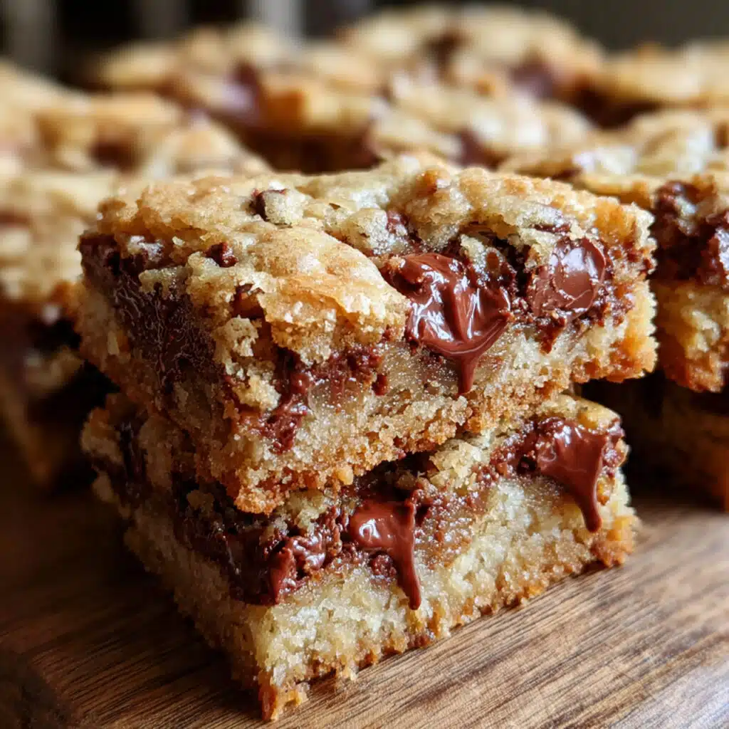 Easy Chocolate Chip Cookie Bars – thick, chewy, and loaded with chocolate! All the flavor of homemade cookies with half the effort. Perfect for bake sales, potlucks, or satisfying that dessert