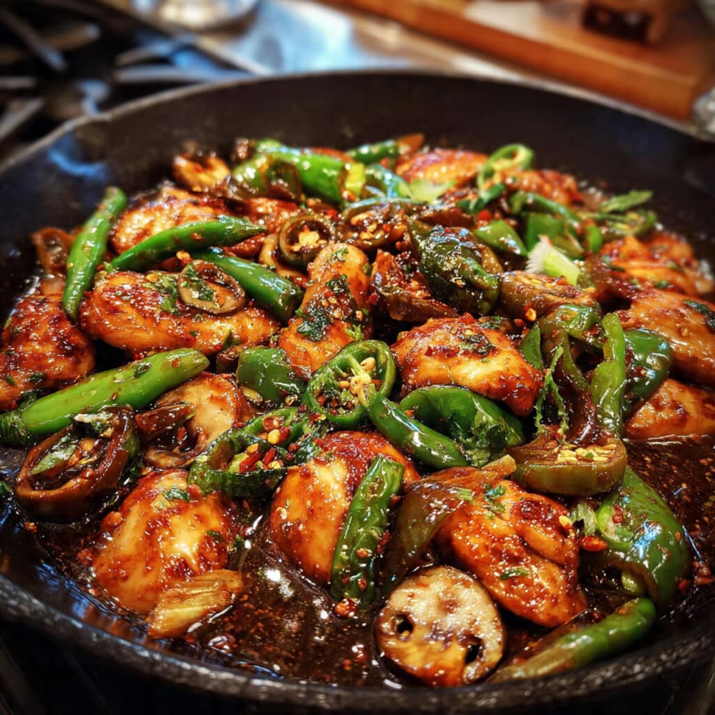 30-minute Jalapeño Chicken Stir Fry is my weeknight hero! Juicy chicken thighs, fresh jalapeños, and authentic Sichuan chili bean paste come together for a restaurant-quality dinner