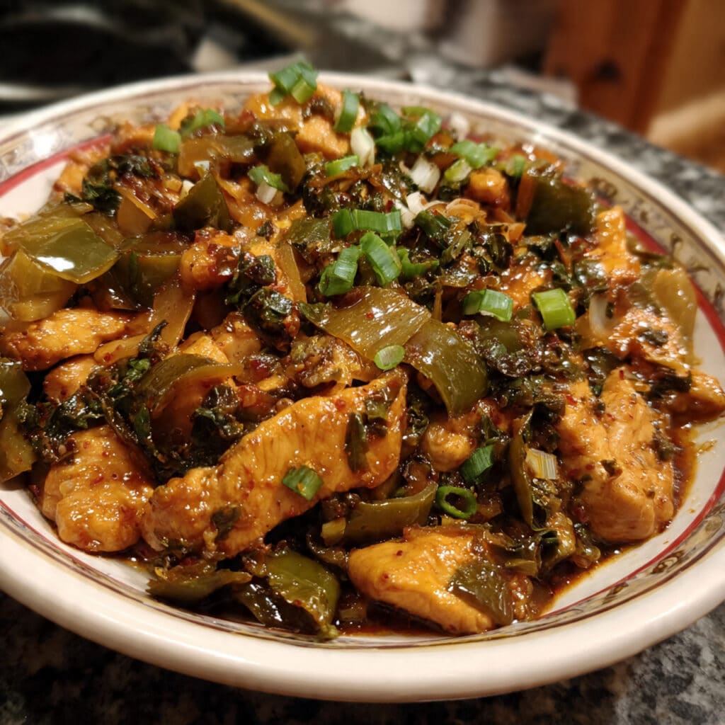 30-minute Jalapeño Chicken Stir Fry is my weeknight hero! Juicy chicken thighs, fresh jalapeños, and authentic Sichuan chili bean paste come together for a restaurant-quality dinner