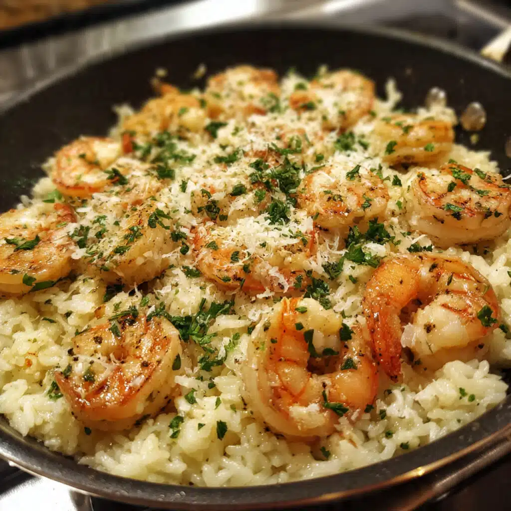 Garlic Butter Shrimp and Rice – buttery, cheesy, and ready in just 20 minutes!