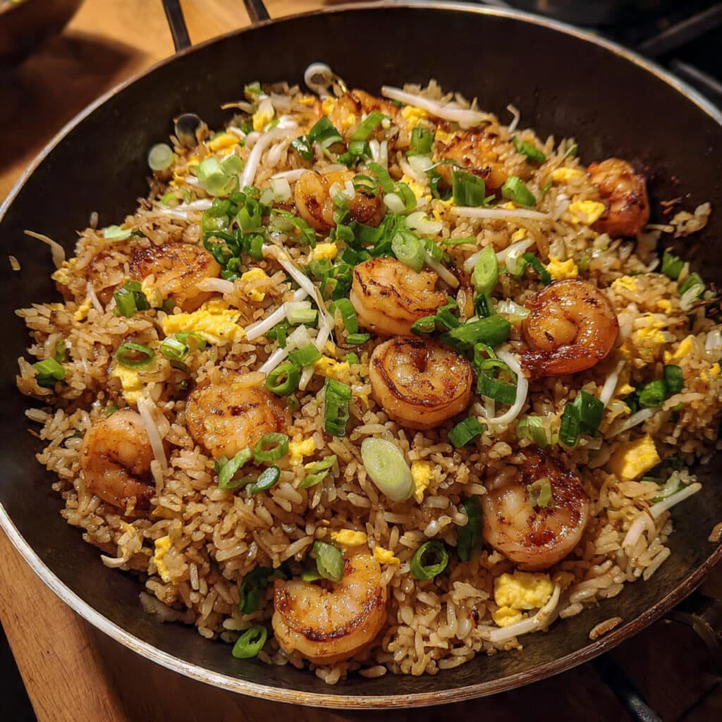 Restaurant-quality shrimp fried rice made right in your own kitchen—fluffy rice, tender shrimp, and the perfect blend of savory seasonings