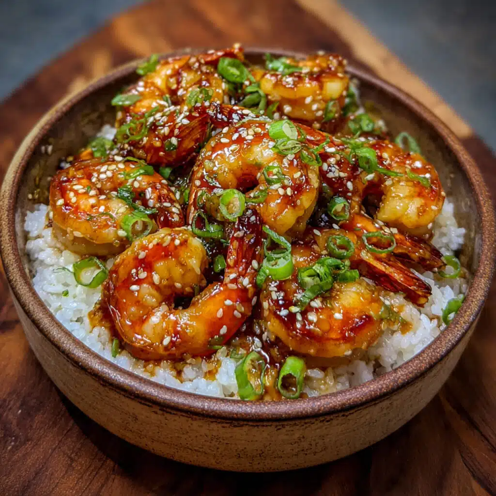 Honey Garlic Shrimp Bowls – sweet, sticky, and ready in just 15 minutes! The perfect easy weeknight dinner with tons of flavor and endless veggie options.