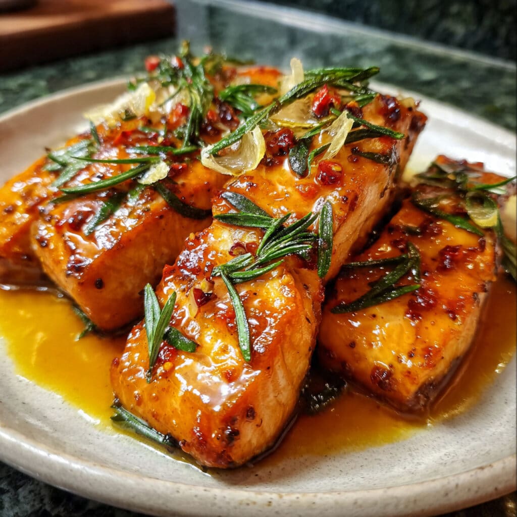 Honey Garlic Glazed Salmon — sweet, savory, and ready in 20 minutes! This easy weeknight dinner tastes like something from a fancy restaurant but comes together in