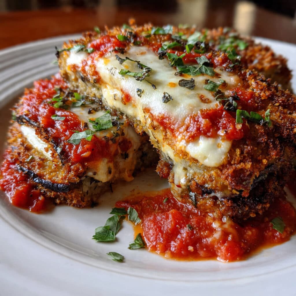Baked Eggplant Parmesan – crispy, cheesy, and oh-so-comforting. This easy baked version