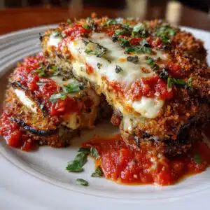Baked Eggplant Parmesan – crispy, cheesy, and oh-so-comforting. This easy baked version