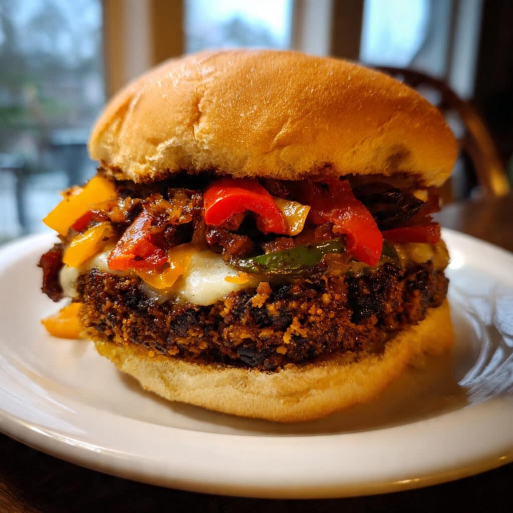 homemade Black Bean Burgers with a secret trick to make them hold together perfectly! Packed with protein, loaded with flavor