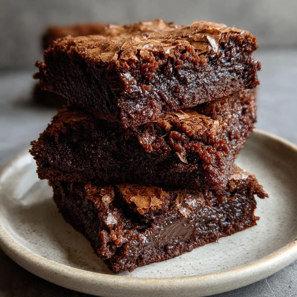 vegan brownies you'll ever make! Fudgy, rich, and so easy with simple pantry ingredients. No one will believe these are dairy-free and egg-free