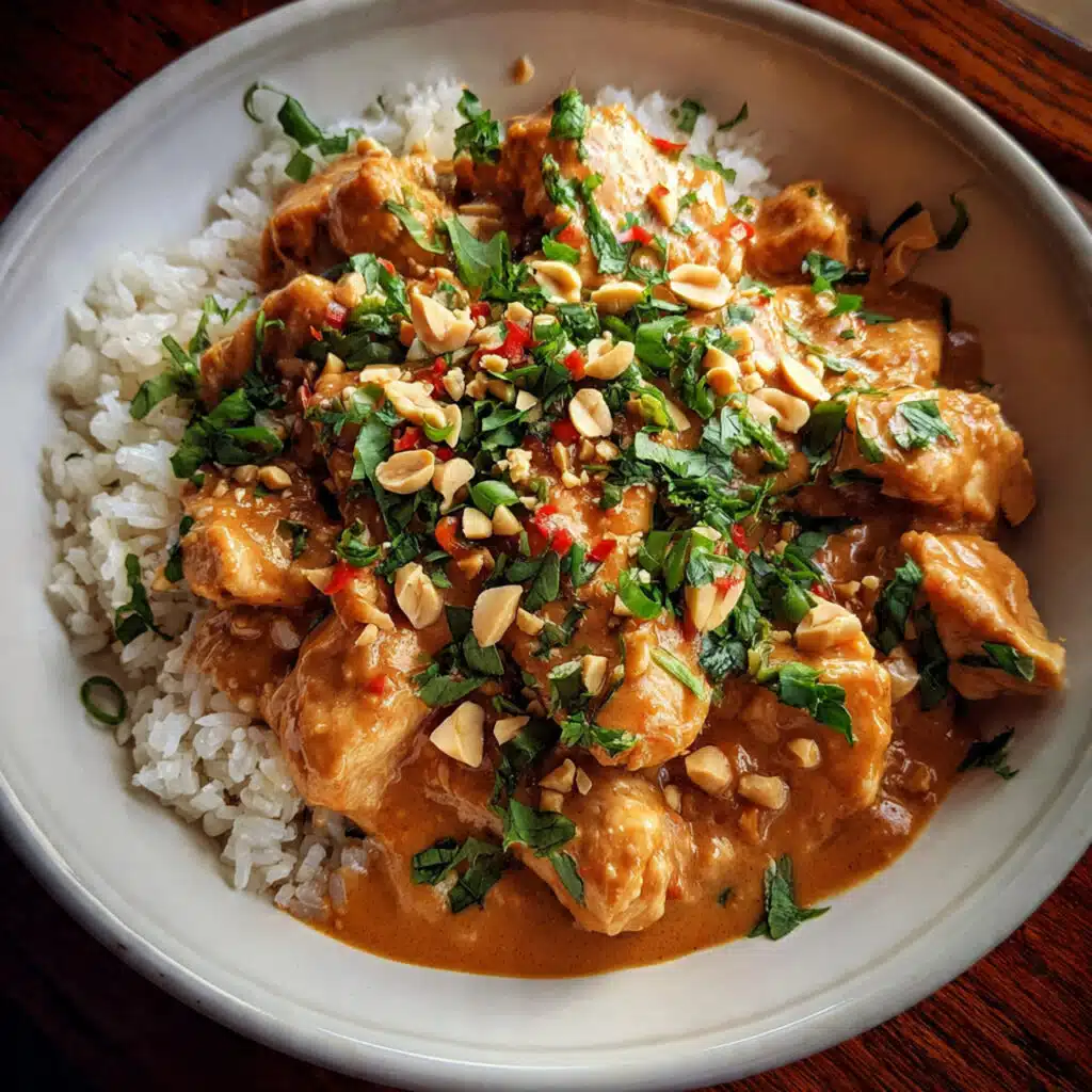 Thai Peanut Chicken with a rich, creamy peanut sauce—ready in 30 minutes and packed with restaurant-quality flavor!