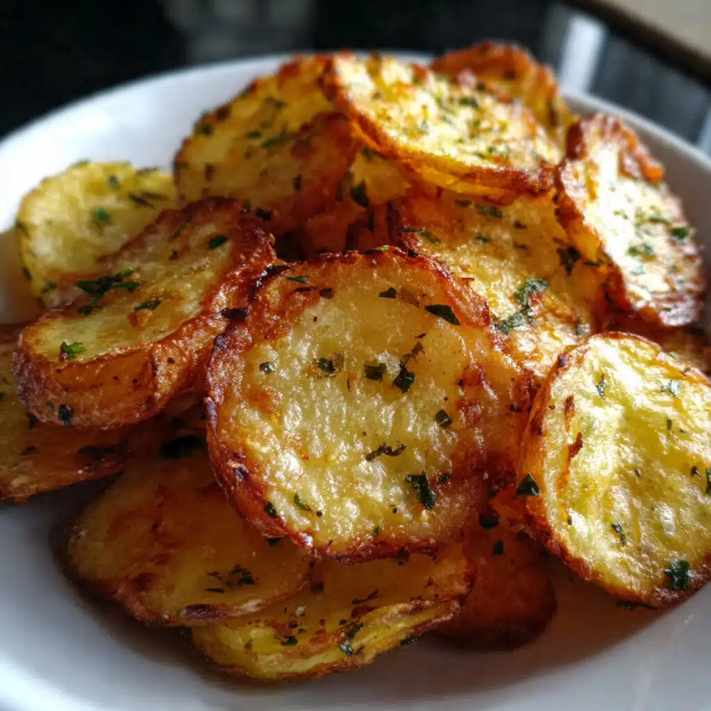 Air Fryer Potato Chips are thin, crispy, perfectly seasoned, and SO much better than store-bought! Ready in just 15 minutes with simple ingredients.