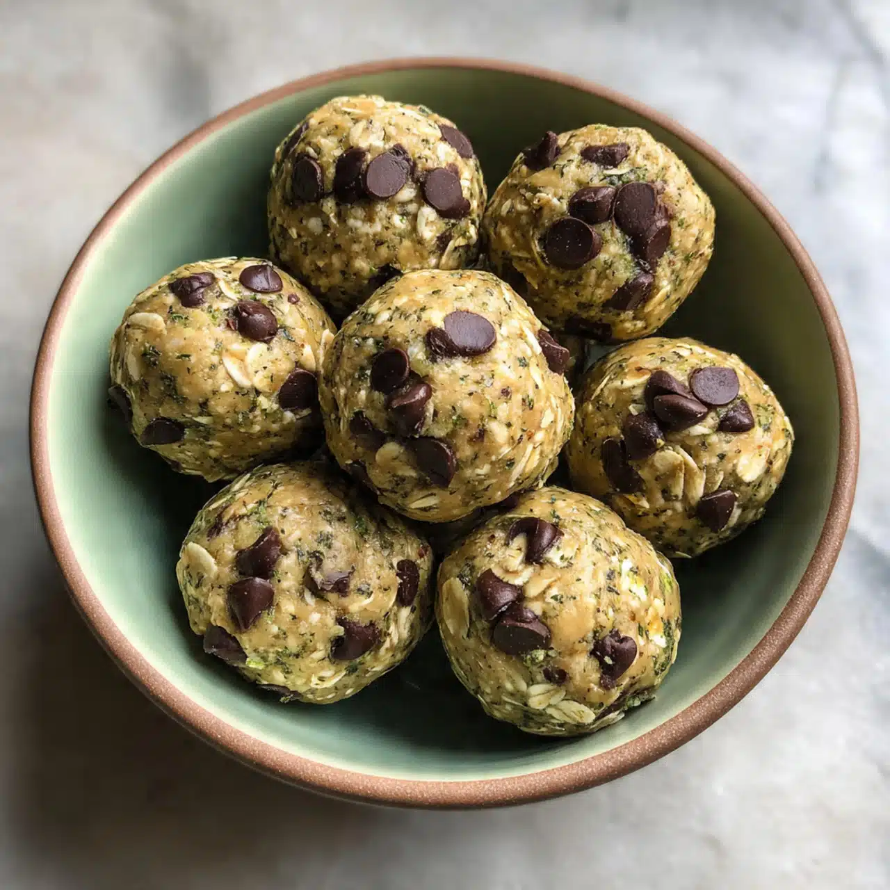 No-bake Mint Chocolate Chip Protein Balls — ready in 10 minutes and packed with protein, oats, and that refreshing mint chip flavor you love