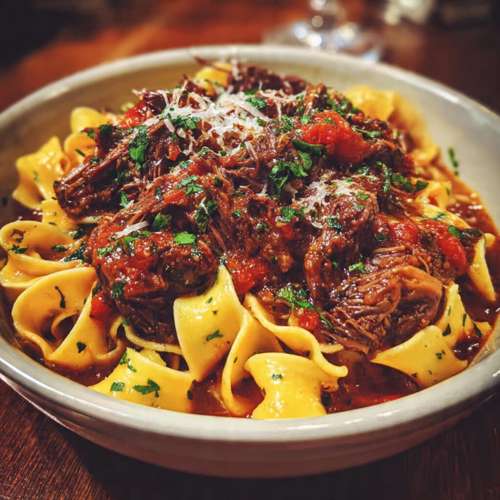Short Rib Ragu is pure comfort food magic – melt-in-your-mouth beef braised low and slow in a rich tomato sauce. Perfect for Sunday dinners