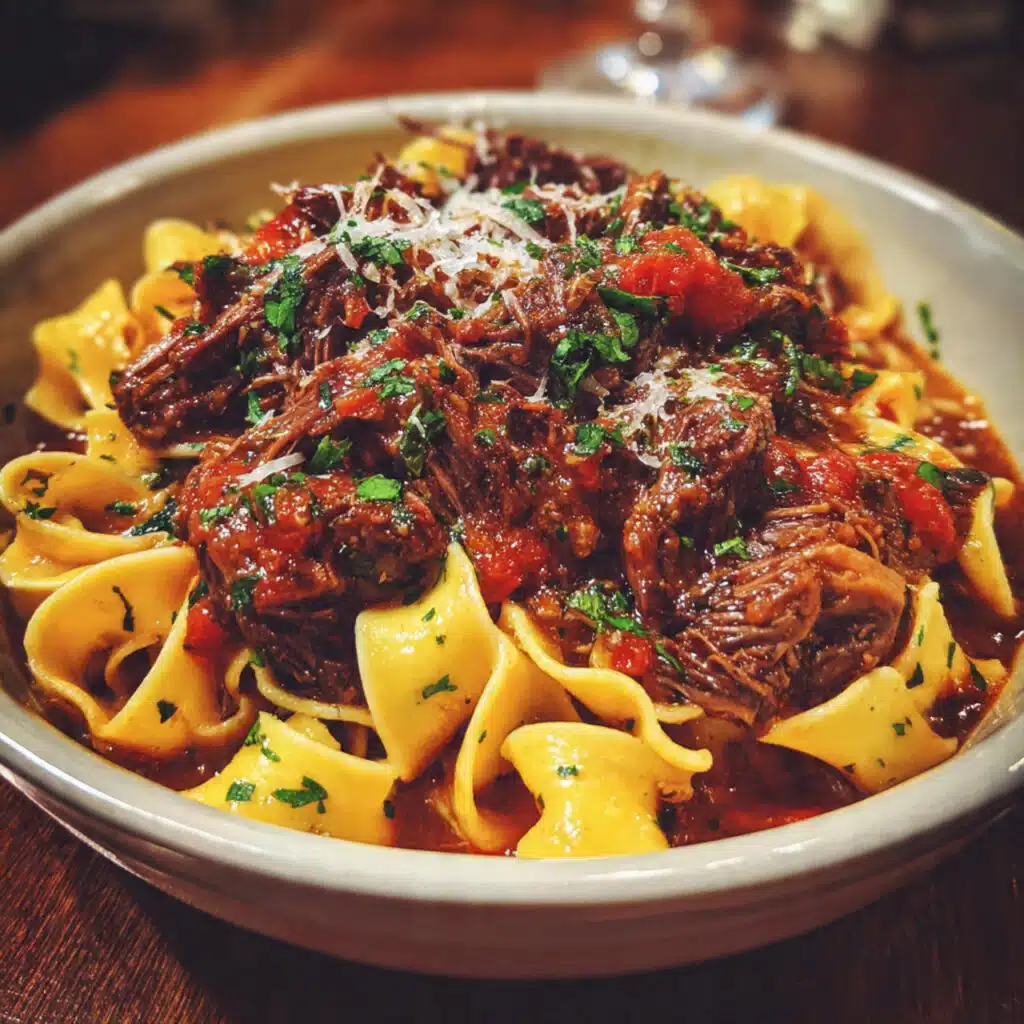 Short Rib Ragu is pure comfort food magic – melt-in-your-mouth beef braised low and slow in a rich tomato sauce. Perfect for Sunday dinners