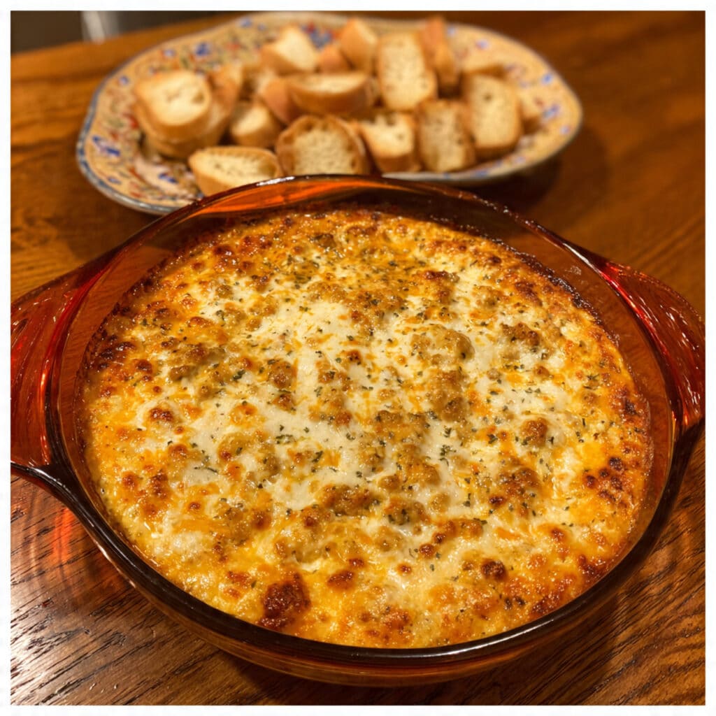 Hissy Fit Dip The creamiest, cheesiest, most addictive party dip you'll ever make! Hissy Fit Dip with sausage, sour cream, and double cheese is pure comfort food heaven.