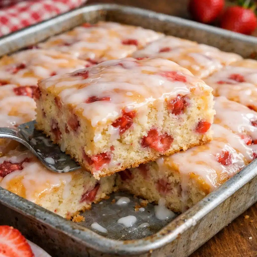 rench Strawberry Cake is incredibly moist, tender, and bursting with fresh strawberries!