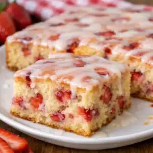 rench Strawberry Cake is incredibly moist, tender, and bursting with fresh strawberries!