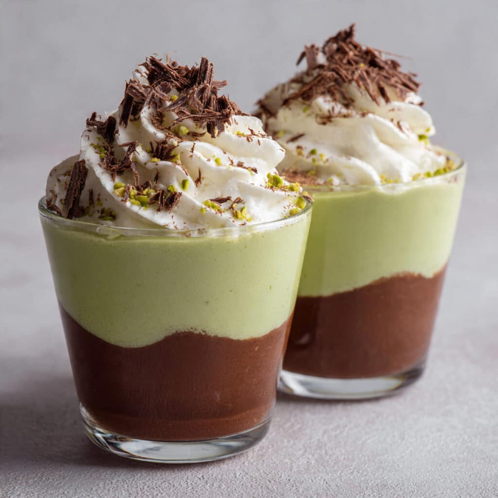 St. Patrick's Day Green Shake Pudding Cups are light, minty, and so easy to make! Perfect for celebrating with a no-bake dessert