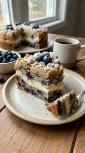 Blueberry Cream Cheese Crumb Cake
