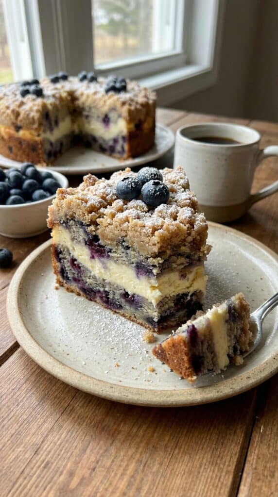 Blueberry Cream Cheese Crumb Cake