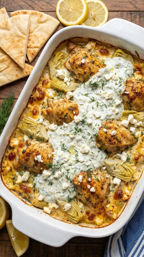 Greek Chicken Tzatziki Casserole