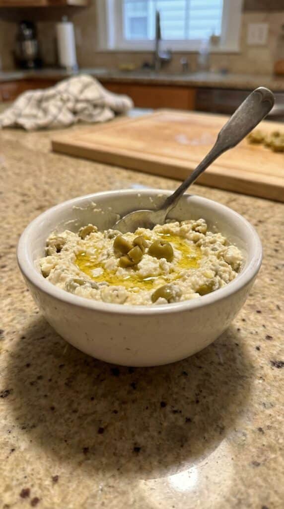 Feta and Green Olive Spread