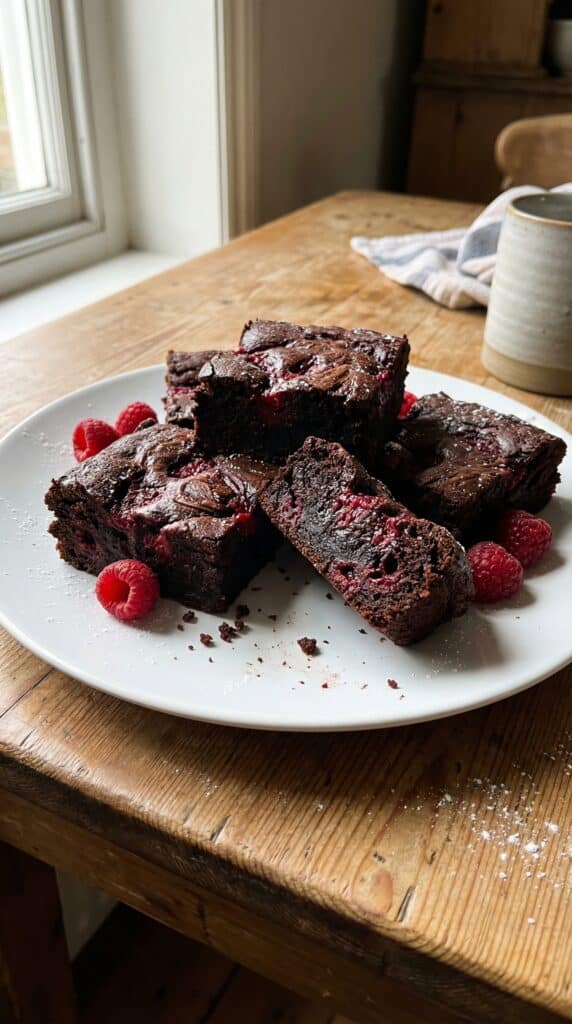 Raspberry Brownies 4 Raspberry Brownies