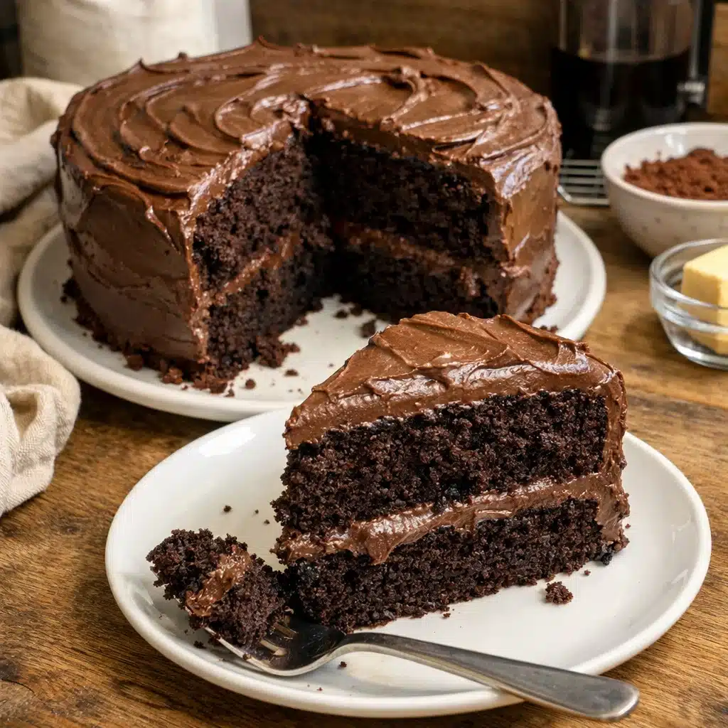old-fashioned sour cream chocolate cake recipe that's deeply chocolatey, ultra-moist, and simple enough for beginners.
