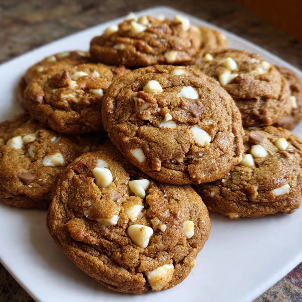 Brown Butter Dirty Chai Cookies loaded with masala chai spices, espresso, brown butter, and white chocolate – the ultimate cookie experience!