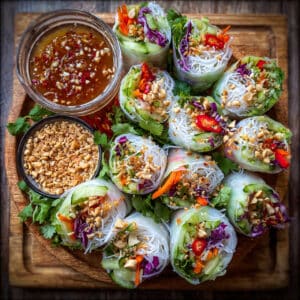 Spring Roll Salad with Spicy Ginger Dressing 11 Spring Roll Salad with Spicy Ginger Dressing