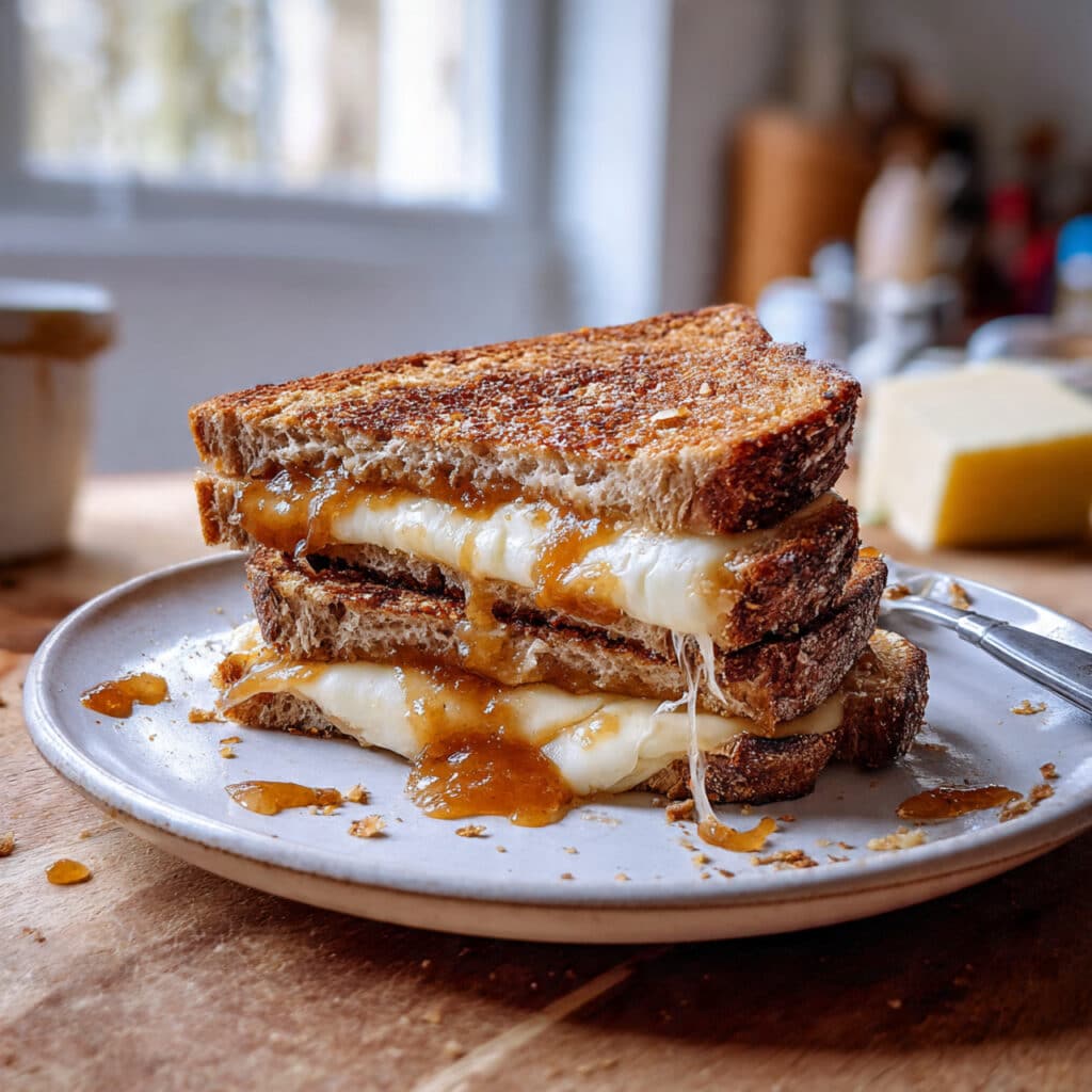 Apple Butter Brie Grilled Cheese