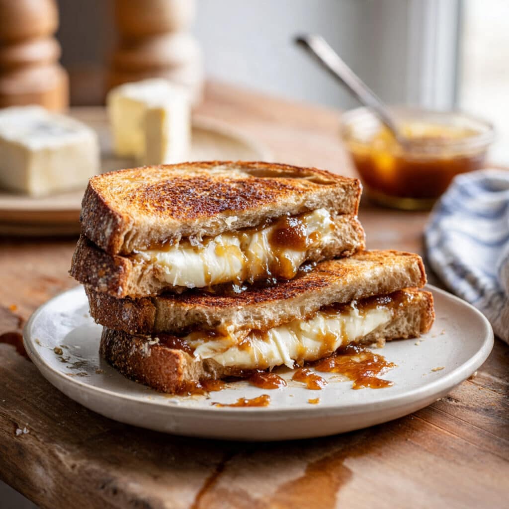 Apple Butter Brie Grilled Cheese