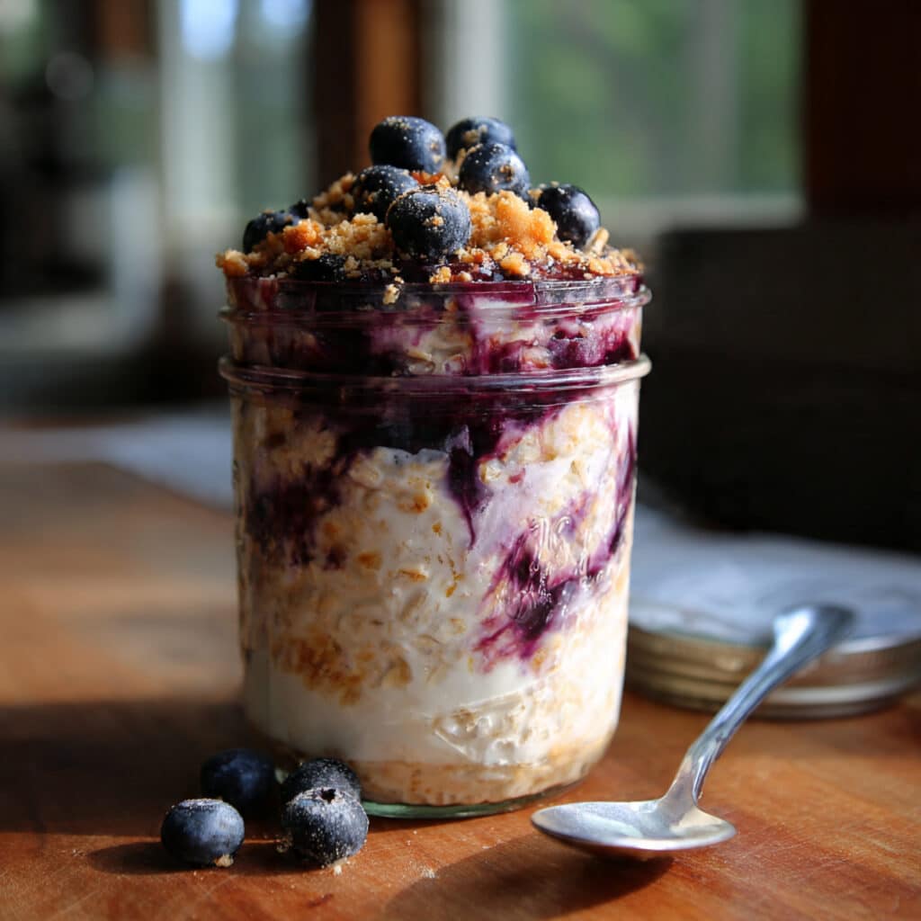 realistic smartphone photo of homemade blueberry c