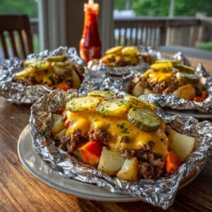 Cheeseburger Hobo Packets 7 Cheeseburger Hobo Packets