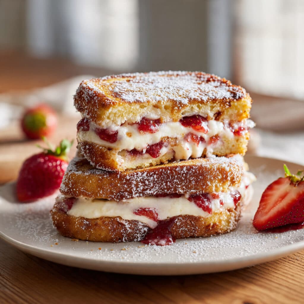 Fried Strawberry Cheesecake Sandwiches 6 Fried Strawberry Cheesecake Sandwiches