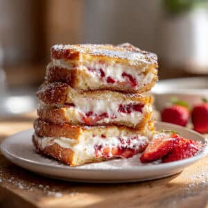 Fried Strawberry Cheesecake Sandwiches