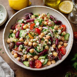 Greek Bean Salad with Marinated Beans