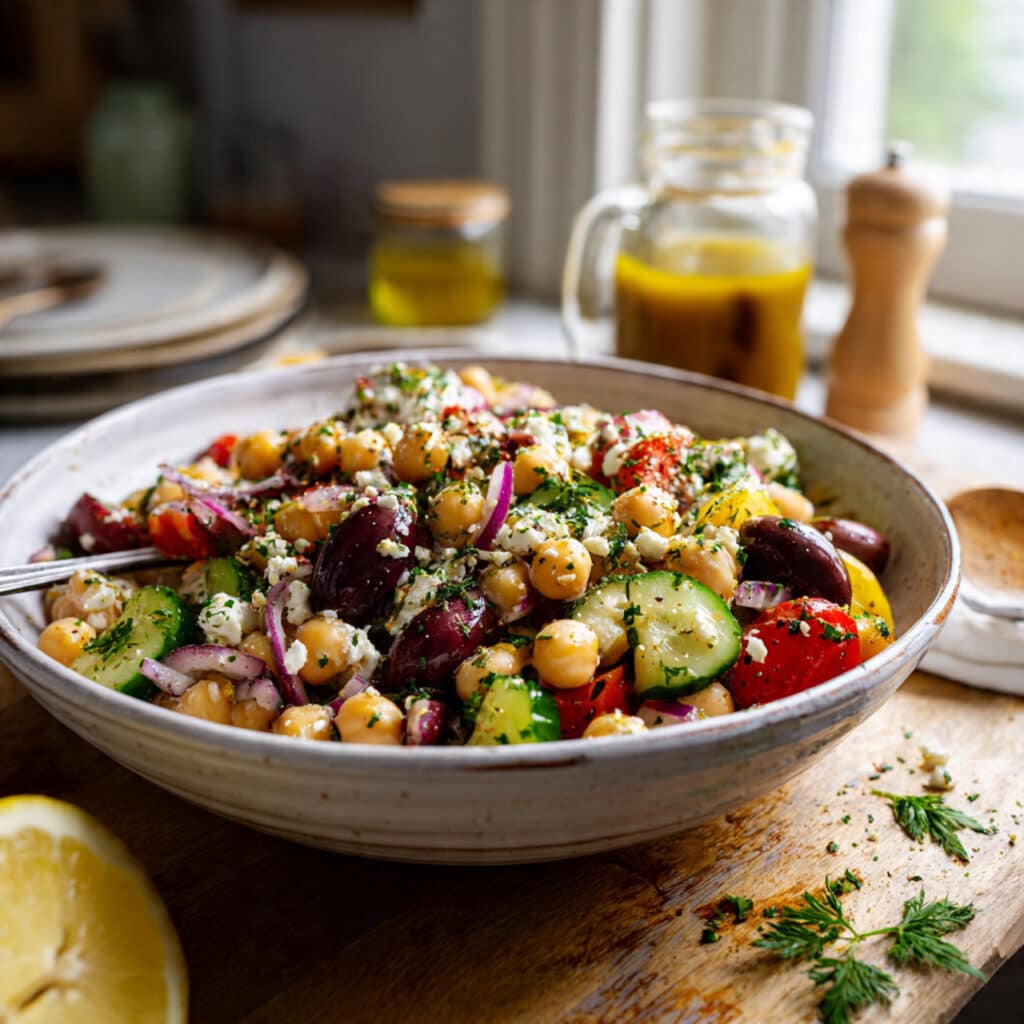 Greek Bean Salad with Marinated Beans