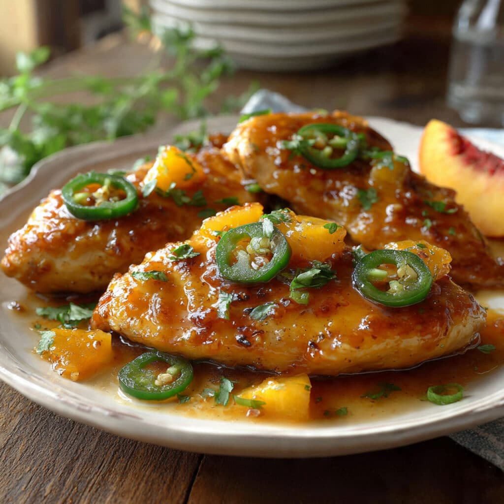 Jalapeno Peach Chicken