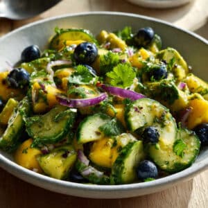 Mango Cucumber Salad with Blueberries and Avocado